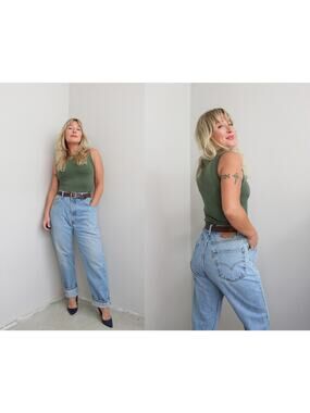 2000's Vintage Clean Levi's 505 Straight Leg Jeans Women's MD LG ~ 33" 34" Waist